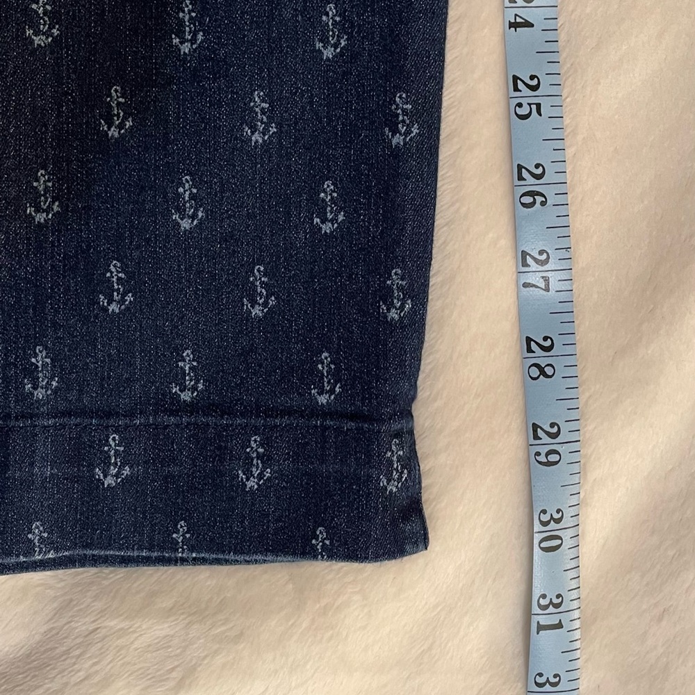 EUC Alfred Dunner Capris. Size 16. Jeans with anchor print. - Picture 8 of 8
